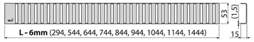 Решетка «AlcaPlast» Line 550 хром, картинка №2 Решетка «AlcaPlast» Line 550 хром, картинка №2