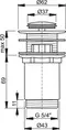 Донный клапан для раковины «AlcaPlast» A391 с механизмом Клик-Клак хром, фотография №3