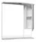 Зеркало с шкафчиком «Runo» Милано 75 с подсветкой белый правый, картинка №2