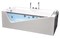 Гидромассажная ванна акриловая «Grossman» GR-18090/1 180/90 с каркасом с сифоном белая, фото №1