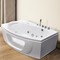 Гидромассажная ванна акриловая «Grossman» GR-16010 160/100 с каркасом с сифоном белая, картинка №2