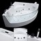 Гидромассажная ванна акриловая «Grossman» GR-15015 150/150 с каркасом с сифоном белая, картинка №2