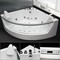 Гидромассажная ванна акриловая «Grossman» GR-14114 141/141 с каркасом с сифоном белая, фотография №3