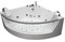 Гидромассажная ванна акриловая «Grossman» GR-14114 141/141 с каркасом с сифоном белая, фото №1