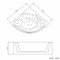 Гидромассажная ванна акриловая «Grossman» GR-14114 141/141 с каркасом с сифоном белая, картинка №22