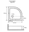 Душевой поддон «Grossman» PR-100  100/100 низкий акриловый четверть круга с сифоном, фотография №3