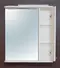 Зеркальный шкаф «Мебель-Классик» Динара 70 ПС  с подсветкой белое с патиной серебро правый, картинка №2