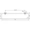 Полка в ванну «Ideal Standard» Iom A9124AA на стену хром, фотография №3