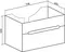 Мебель для ванной подвесная «Runo» Парма 75 с ящиком белая, изображение №8