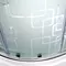 Душевая кабина «Deto» EM-1510 100/100 низкий поддон матовая с рисунком/белая с электрикой, фотография №23
