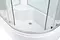 Душевая кабина «Deto» EM-4512 120/80 высокий поддон матовая с рисунком/белая с гидромассажем с электрикой левая, фотография №3