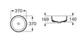 Раковина над стиральной машиной «Roca» Round 37 фарфоровая белая, фотография №3