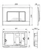 Кнопка смыва «Roca» Plate 32B 78901130B1 хром, картинка №2