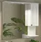 Зеркальный шкаф «Comforty» Сочи 85 с подсветкой белый правый, фото №1