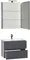 Мебель для ванной подвесная «Aquanet» Алвита 70 серый антрацит глянец, изображение №4