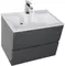 Мебель для ванной подвесная «Aquanet» Алвита 70 серый антрацит глянец, фото №5