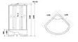 Душевая кабина «Niagara» NG-911-01 (03) 115/115 высокий поддон тонированная/чёрная с гидромассажем с электрикой, фотография №3