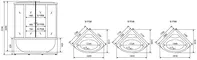 Душевой бокс «Timo» Lux T-7755 150/150 с ванной прозрачный/белый с гидромассажем и электрикой, изображение №8