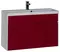 Мебель для ванной подвесная «Aquanet» Латина 100 бордо/белая, изображение №4