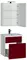 Мебель для ванной подвесная «Aquanet» Латина 60 с 1 яшиком бордо/белая, картинка №2
