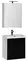 Мебель для ванной подвесная «Aquanet» Латина 60 с 1 яшиком чёрная/белая, фото №1