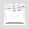 Раковина над стиральной машиной «СанТа» Лидер 60/59 с кронштейнами литьевой мрамор белая, изображение №4
