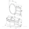 Мебель для ванной подвесная «Aquanet» Опера 115 с дверцами и ящиками белая левая/правая, картинка №10