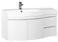 Мебель для ванной подвесная «Aquanet» Опера 115 с дверцами и ящиками белая левая/правая, фото №5