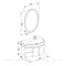 Мебель для ванной подвесная «Aquanet» Сопрано 95 с дверцами и ящиками белая левая/правая, фотография №19