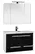 Мебель для ванной подвесная «Aquanet» Тиволи 100 чёрная/белая, фото №1