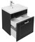 Тумба с раковиной «Aquanet» Рондо 60 с 1 ящиком (Калипсо 60) подвесная чёрная, изображение №4