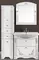 Мебель для ванной «Vod-ok» Кармен 85 с ящиками белая с патиной серебро, фото №1