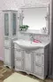 Мебель для ванной «Sanflor» Адель 100 белая с патиной серебро, фото №1