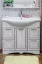 Мебель для ванной «Sanflor» Адель 100 белая с патиной серебро, фотография №3
