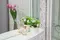 Мебель для ванной «Sanflor» Адель 65 белая с патиной серебро, фотография №15
