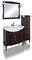 Мебель для ванной «ASB-Woodline» Модена 85 тёмный орех с патиной золото, фото №1