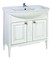 Мебель для ванной «ASB-Woodline» Модена 85 белая с патиной серебро, картинка №2