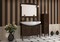 Мебель для ванной «ASB-Woodline» Модена 105 тёмный орех с патиной золото, фото №9
