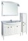 Мебель для ванной «ASB-Woodline» Модена 105 белая с патиной серебро, фото №1