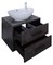 Мебель для ванной подвесная «Sanflor» Румба 60/2 венге с патиной серебро, картинка №6
