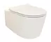 Подвесной унитаз безободковый «Creo Ceramique» Rennes белый с сиденьем дюропласт с микролифтом белое, фото №1