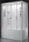 Душевой бокс «SSWW» WU103A 2 места 150/85 с ванной прозрачный/белый с гидромассажем с электрикой левый, фото №1
