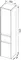 Пенал «Aquanet» Бруклин 35 подвесной белый глянец левый, картинка №2