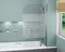 Шторка на ванну стеклянная «Grossman» GR-100P 80/140 прозрачная с полосами универсальная, картинка №2