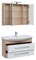 Мебель для ванной подвесная «Aquanet» Остин 105 белый глянец/дуб сонома, картинка №2