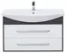 Мебель для ванной подвесная «Aquanet» Остин 105 белый глянец/дуб кантербери, картинка №6