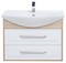 Мебель для ванной подвесная «Aquanet» Остин 85 белый глянец/дуб сонома, картинка №6
