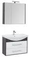 Мебель для ванной подвесная «Aquanet» Остин 85 белый глянец/дуб кантербери, фото №1