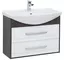Мебель для ванной подвесная «Aquanet» Остин 85 белый глянец/дуб кантербери, изображение №4