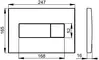 Кнопка смыва «AlcaPlast» M378 черная, картинка №2
